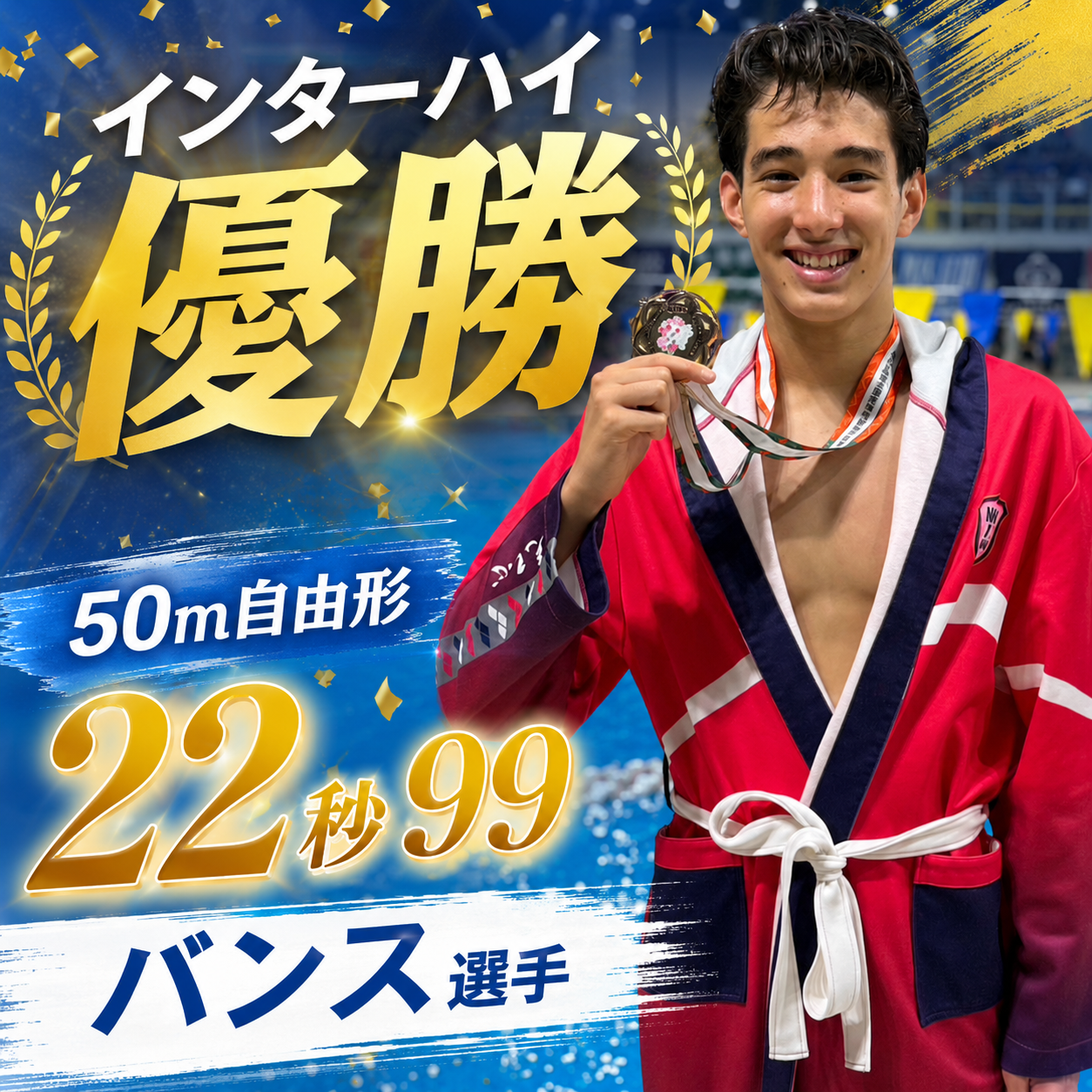 バンス選手インターハイ優勝